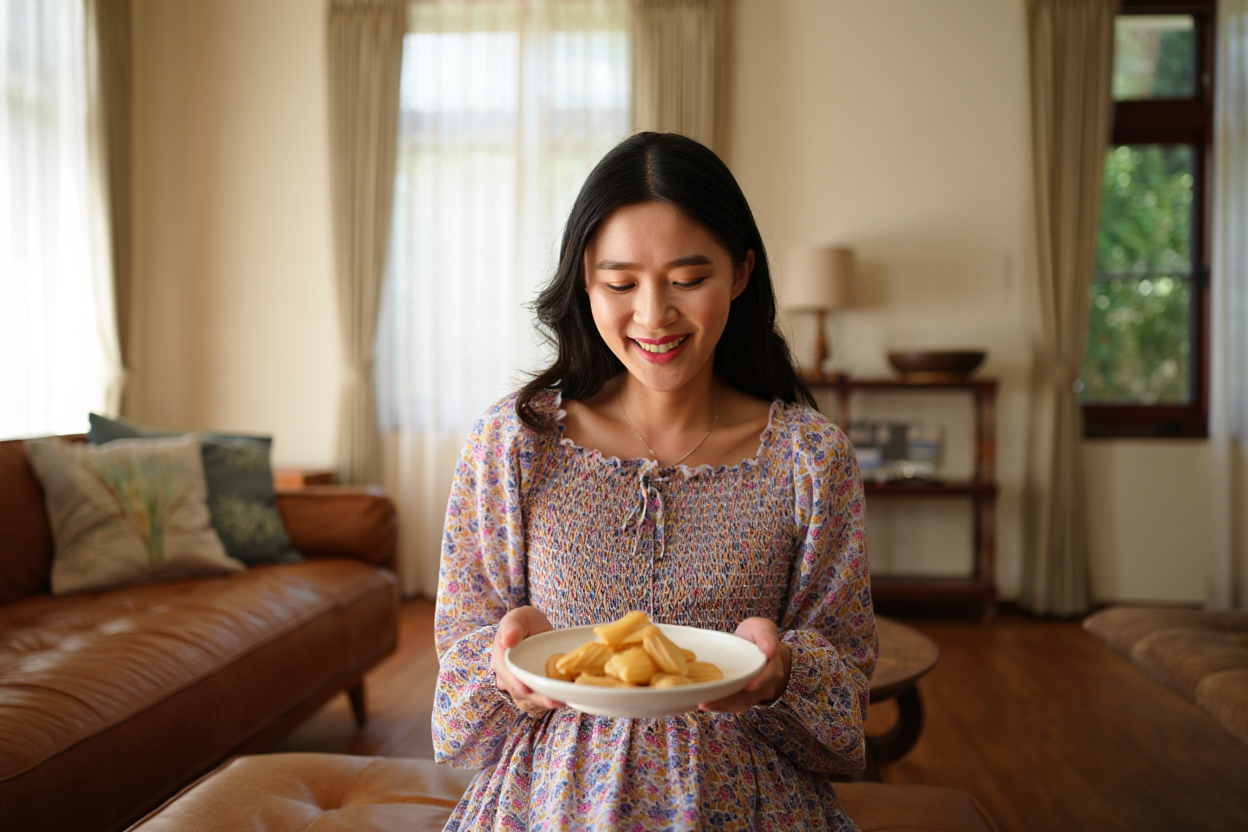 bầu ăn mít sấy được không